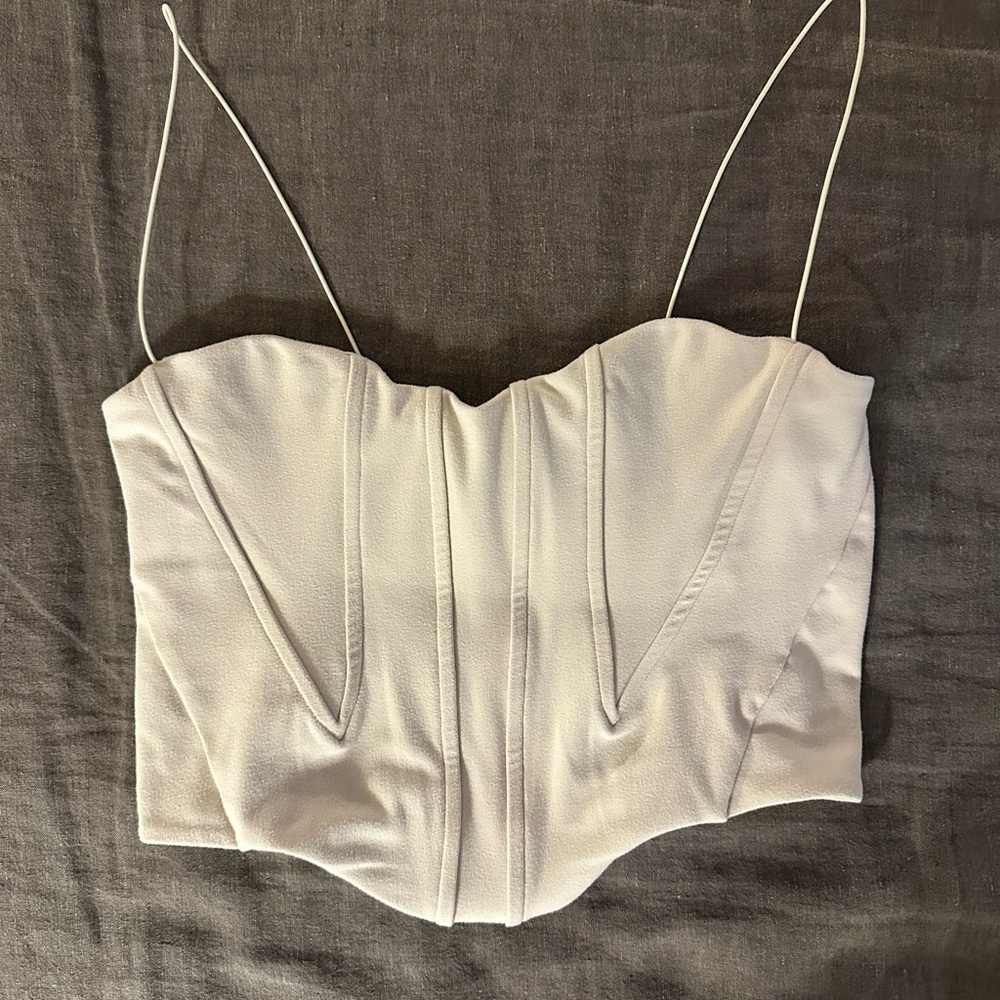 Joah brown cropped contour corset- in sueded yuma - worn twice - size S/M